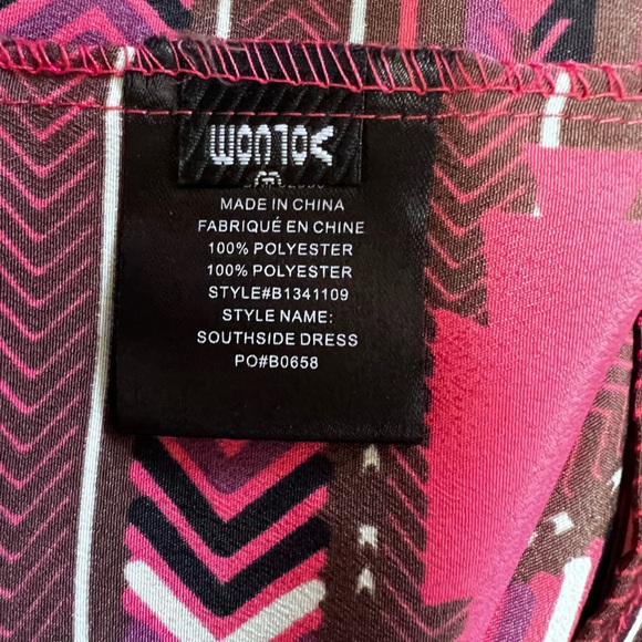 VOLCOM ❤️🤎🖤pleated skater dress tribal <<arrow pattern>> FALL COLOR palette🍁 - Picture 13 of 14